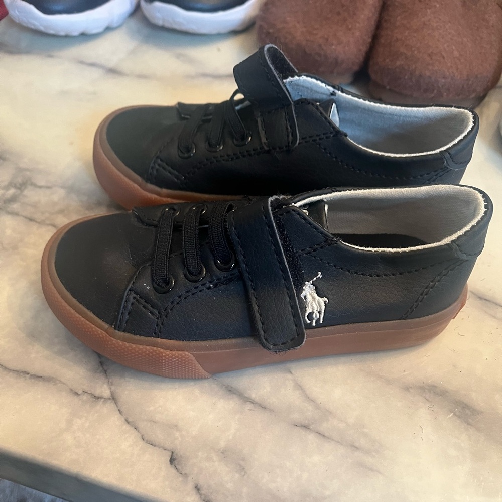 Polo by Ralph Lauren Black Sneakers with Brown Sole
